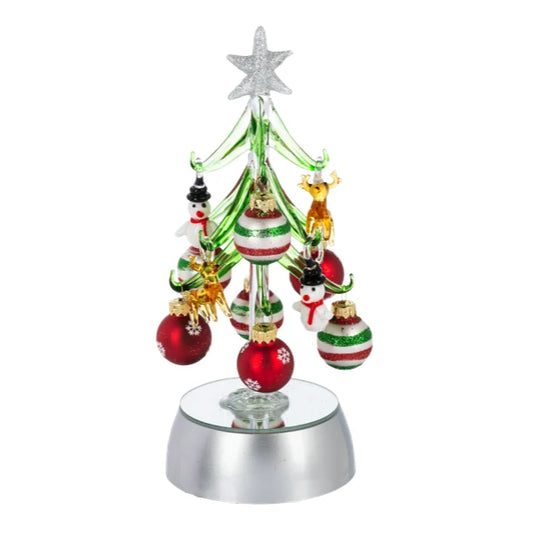 ASST LIGHT UP CHRISTMAS TREE W/ORMANETS