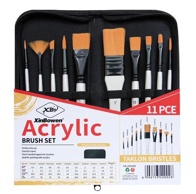 Xin Bowen Acrylic Paint Brushes 11pcs